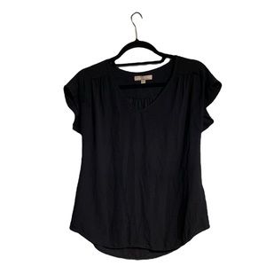 Banana Republic navy short sleeve blouse